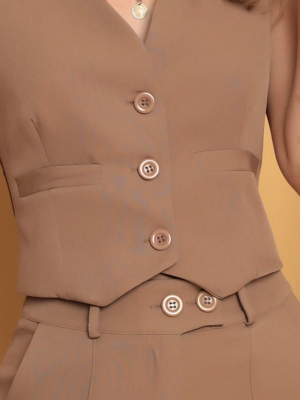 Conjunto Feminino Alfaiataria Bege
