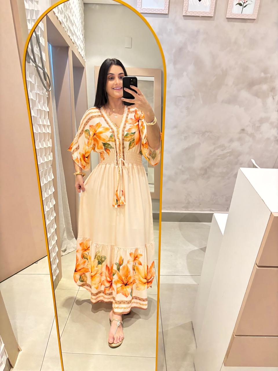 Vestido Longo Floral - Imagem 4
