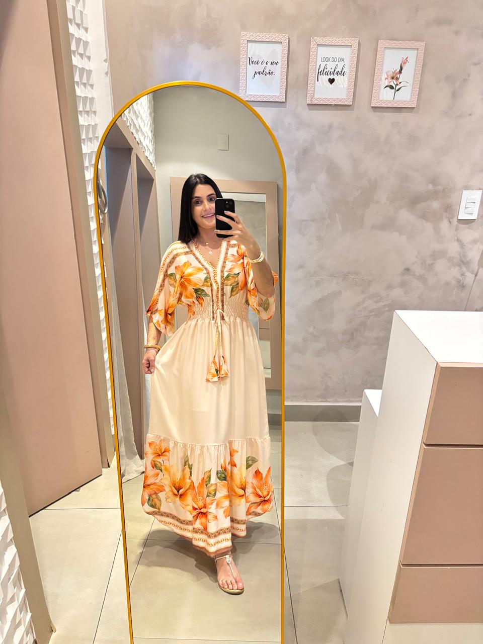 Vestido Longo Floral - Imagem 5