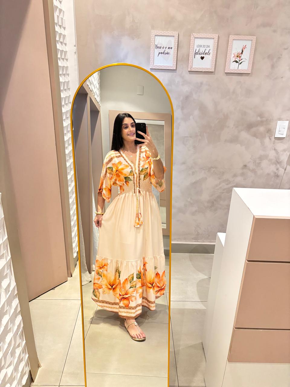 Vestido Longo Floral - Imagem 6
